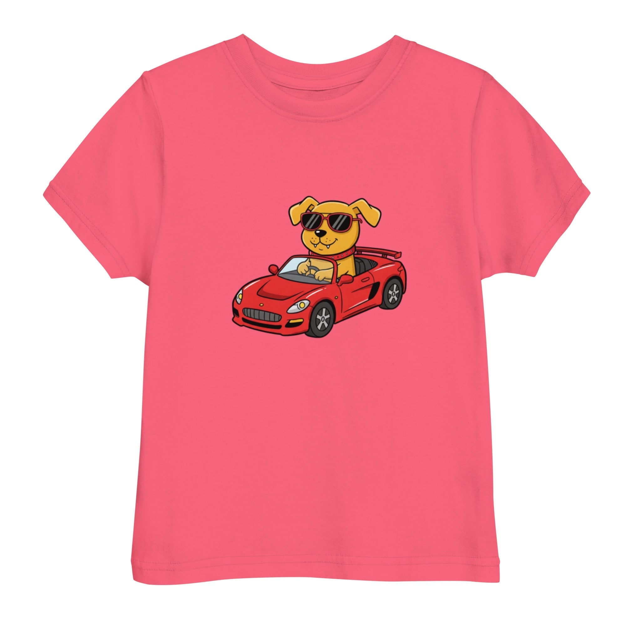 Jersey T-Shirt für Kleinkinder - Cooler Hund, Rennwagen - KinderMode Shop super angenehm Online Kaufen Bestellen Deutschland