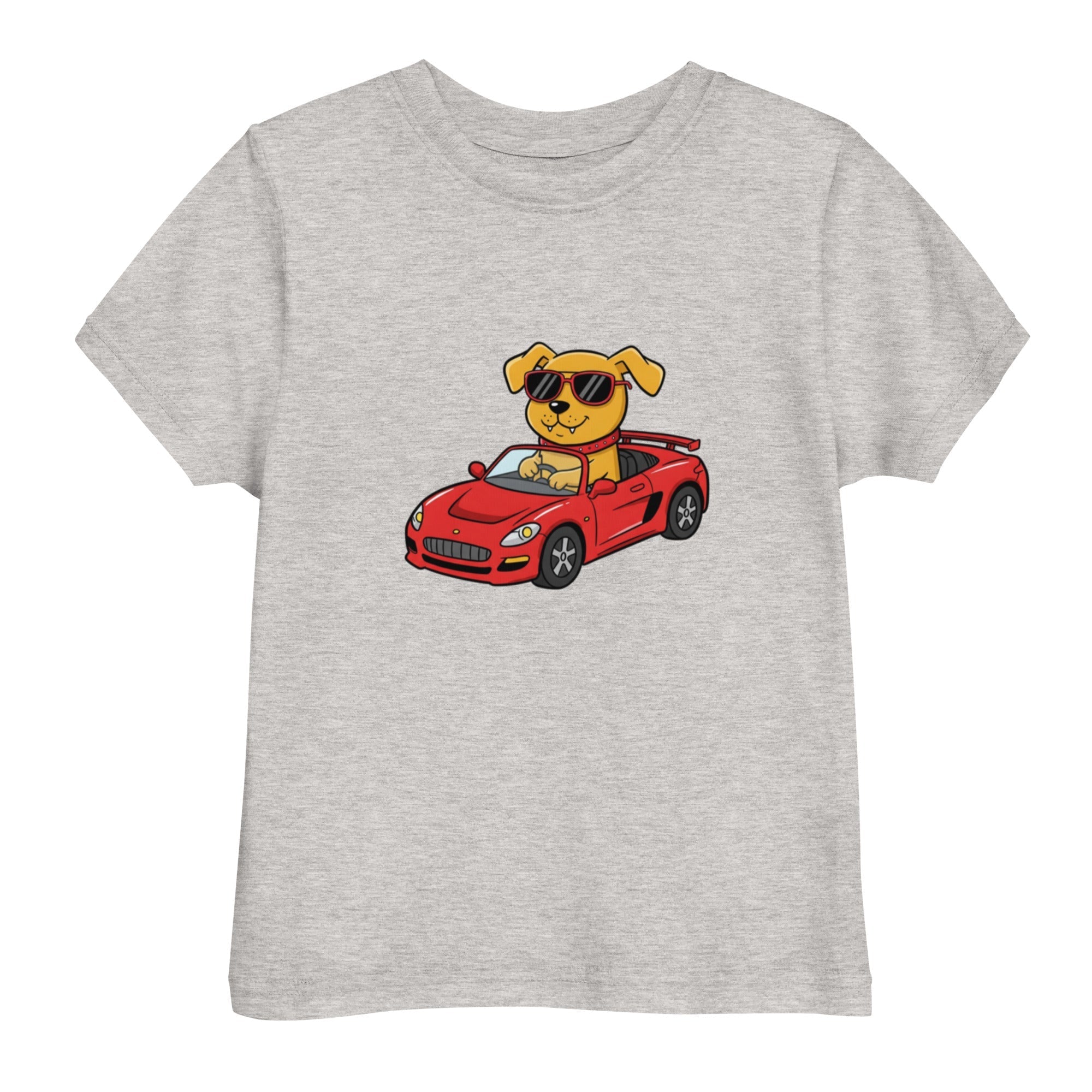 Jersey T-Shirt für Kleinkinder - Cooler Hund, Rennwagen - KinderMode Shop super angenehm Online Kaufen Bestellen Deutschland