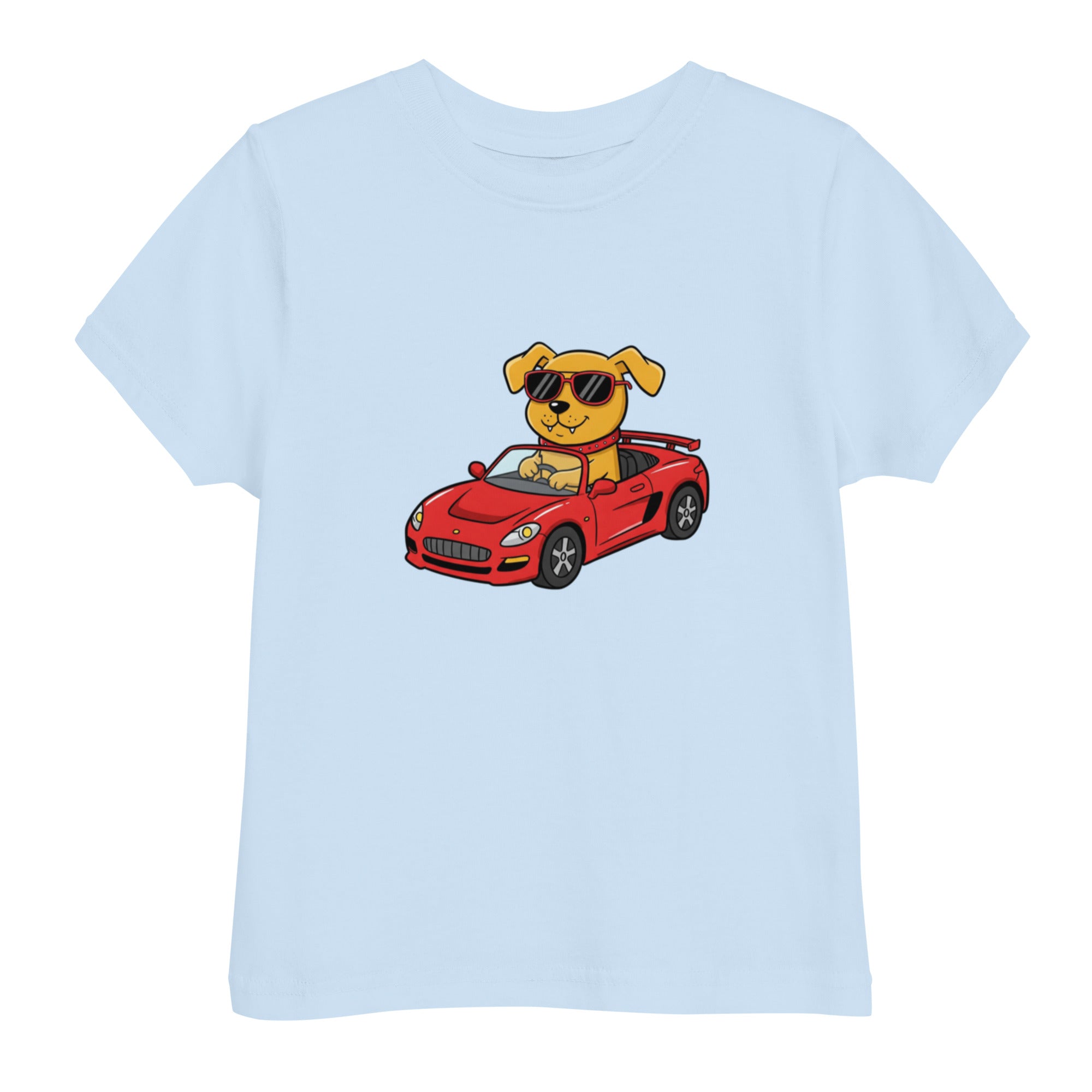 Jersey T-Shirt für Kleinkinder - Cooler Hund, Rennwagen - KinderMode Shop super angenehm Online Kaufen Bestellen Deutschland