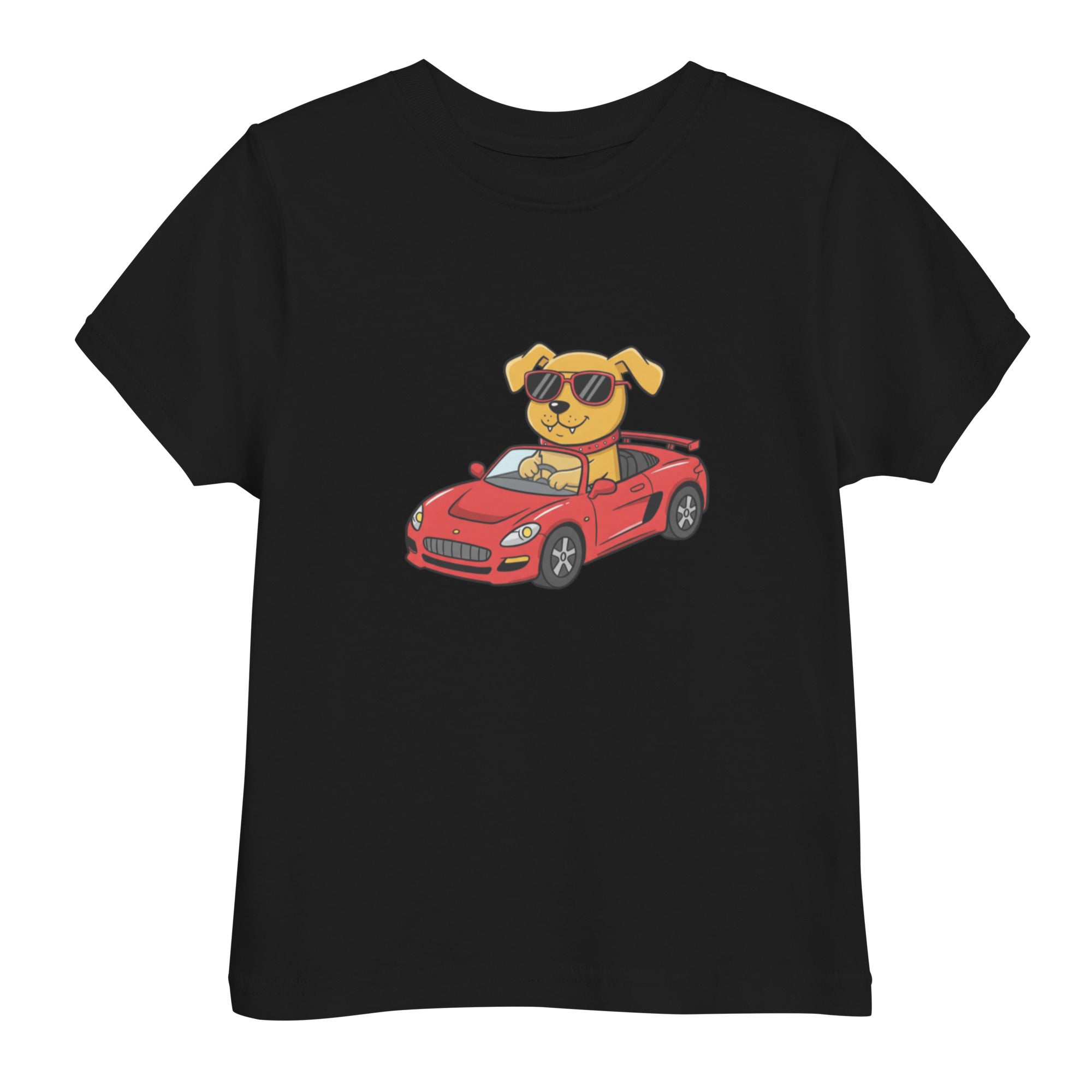 Jersey T-Shirt für Kleinkinder - Cooler Hund, Rennwagen - KinderMode Shop super angenehm Online Kaufen Bestellen Deutschland