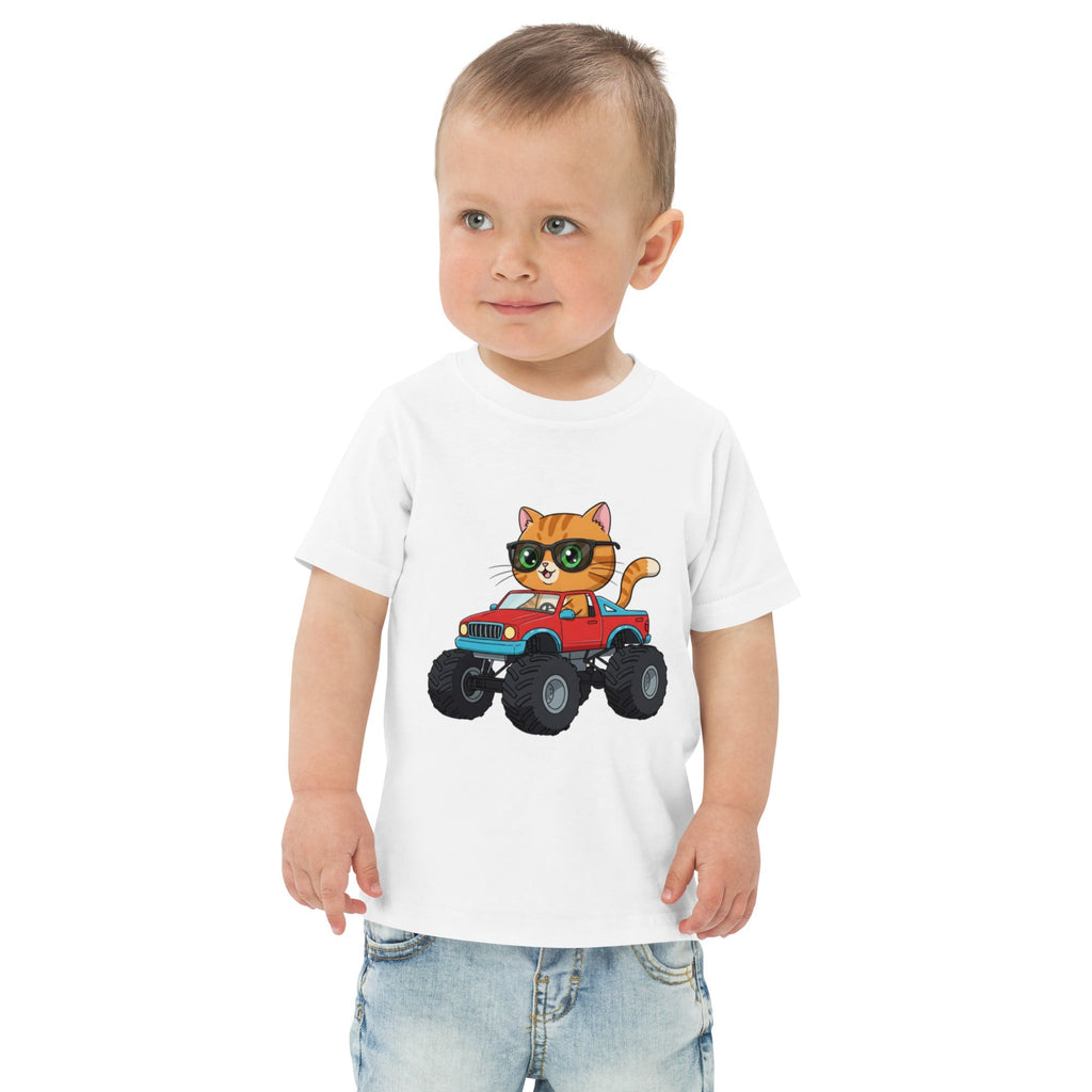 Jersey T-Shirt für Kleinkinder, Katze, Monstertruck - KinderMode Shop super angenehm Online Kaufen Bestellen Deutschland