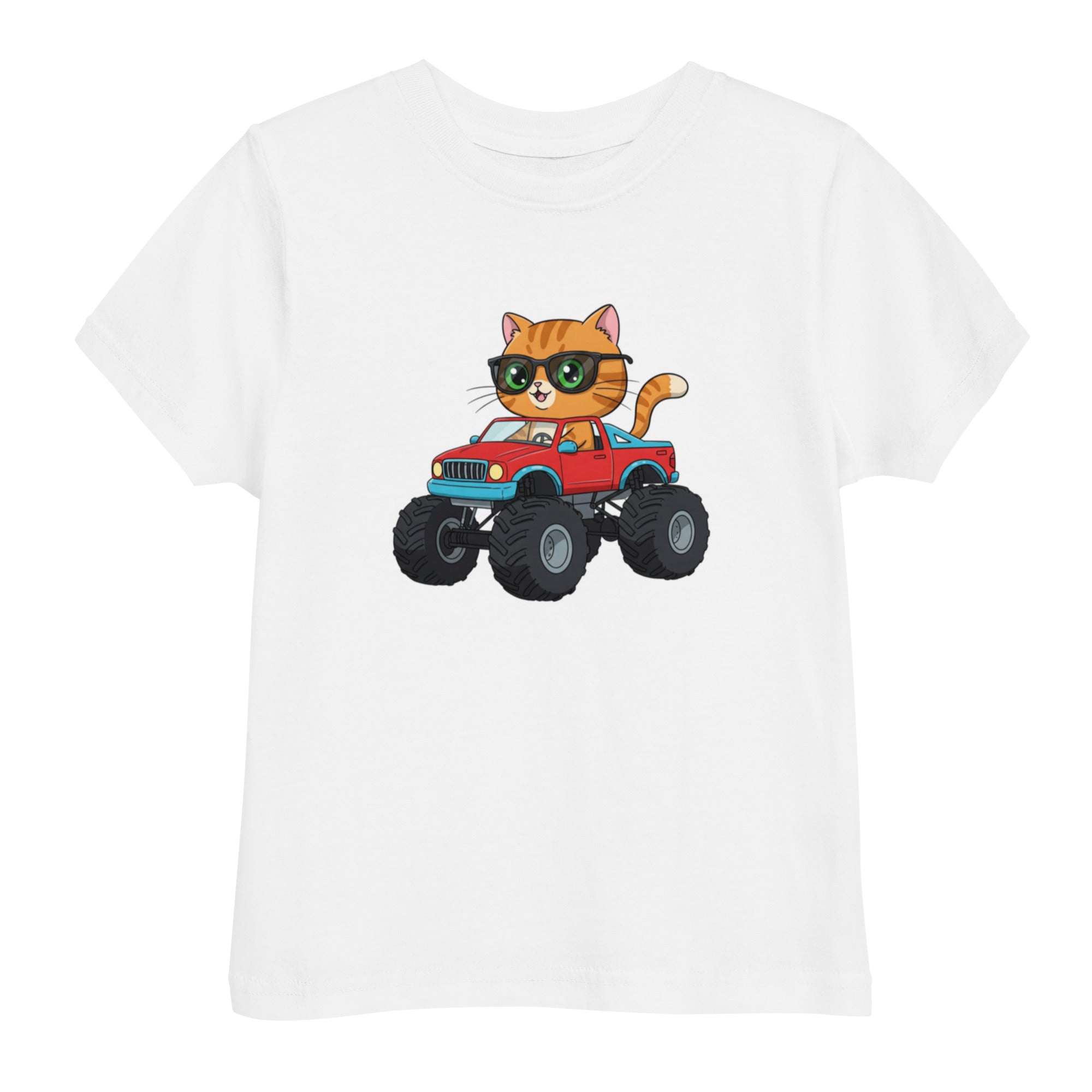 Jersey T-Shirt für Kleinkinder, Katze, Monstertruck - KinderMode Shop super angenehm Online Kaufen Bestellen Deutschland
