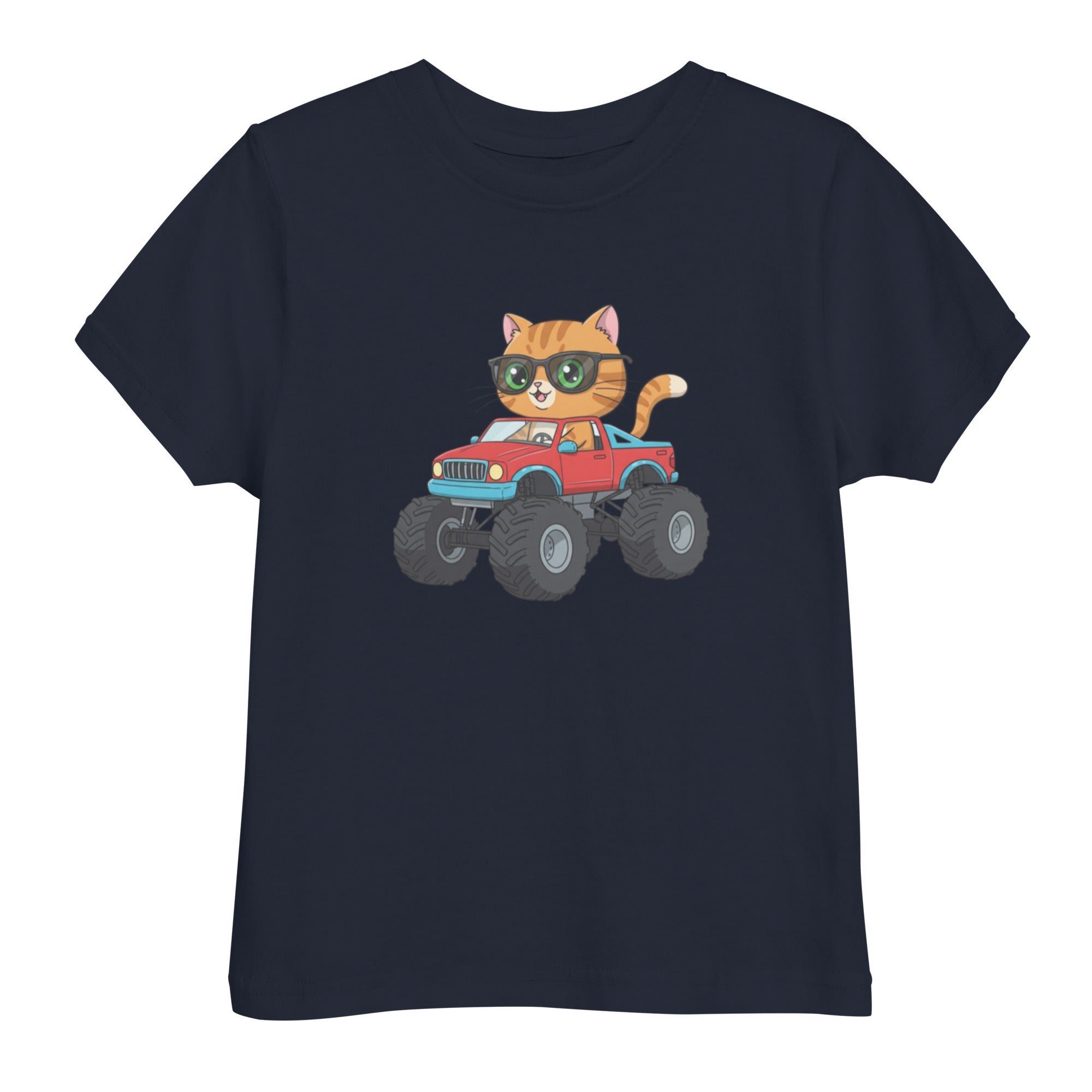 Jersey T-Shirt für Kleinkinder, Katze, Monstertruck - KinderMode Shop super angenehm Online Kaufen Bestellen Deutschland
