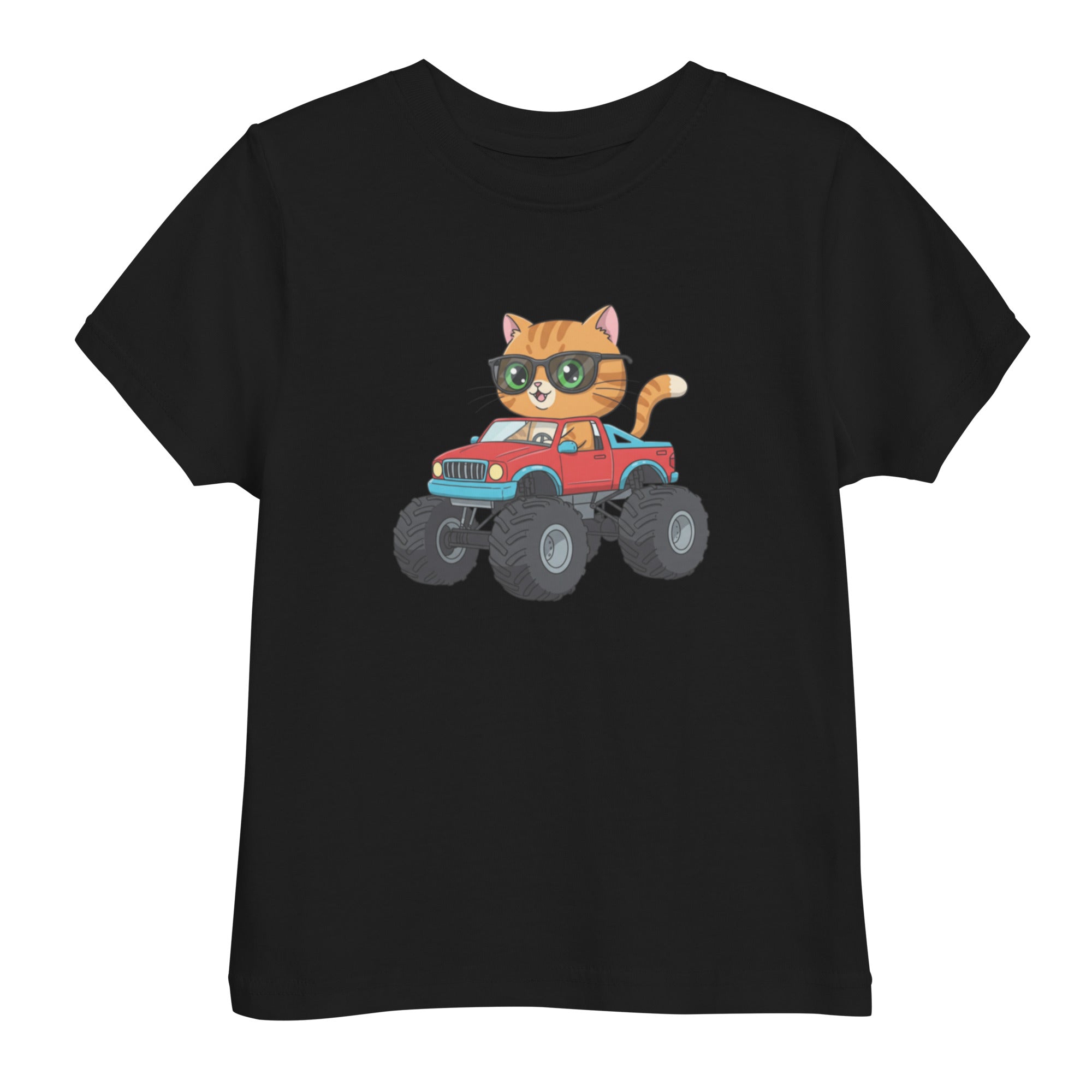 Jersey T-Shirt für Kleinkinder, Katze, Monstertruck - KinderMode Shop super angenehm Online Kaufen Bestellen Deutschland