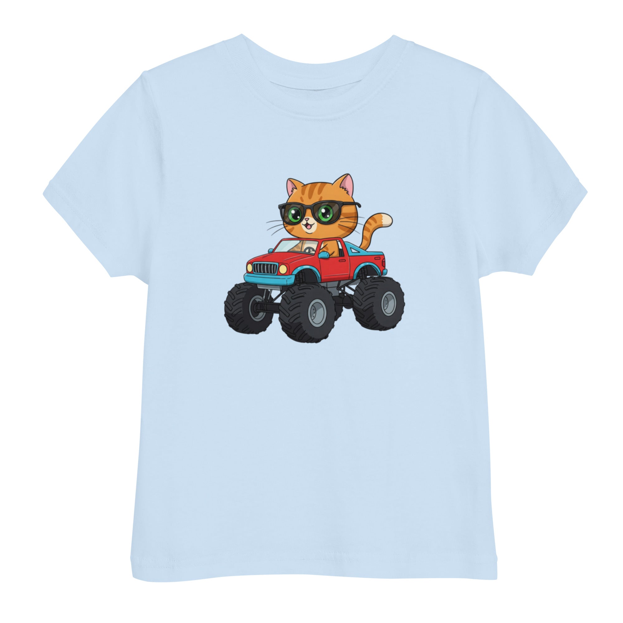 Jersey T-Shirt für Kleinkinder, Katze, Monstertruck - KinderMode Shop super angenehm Online Kaufen Bestellen Deutschland