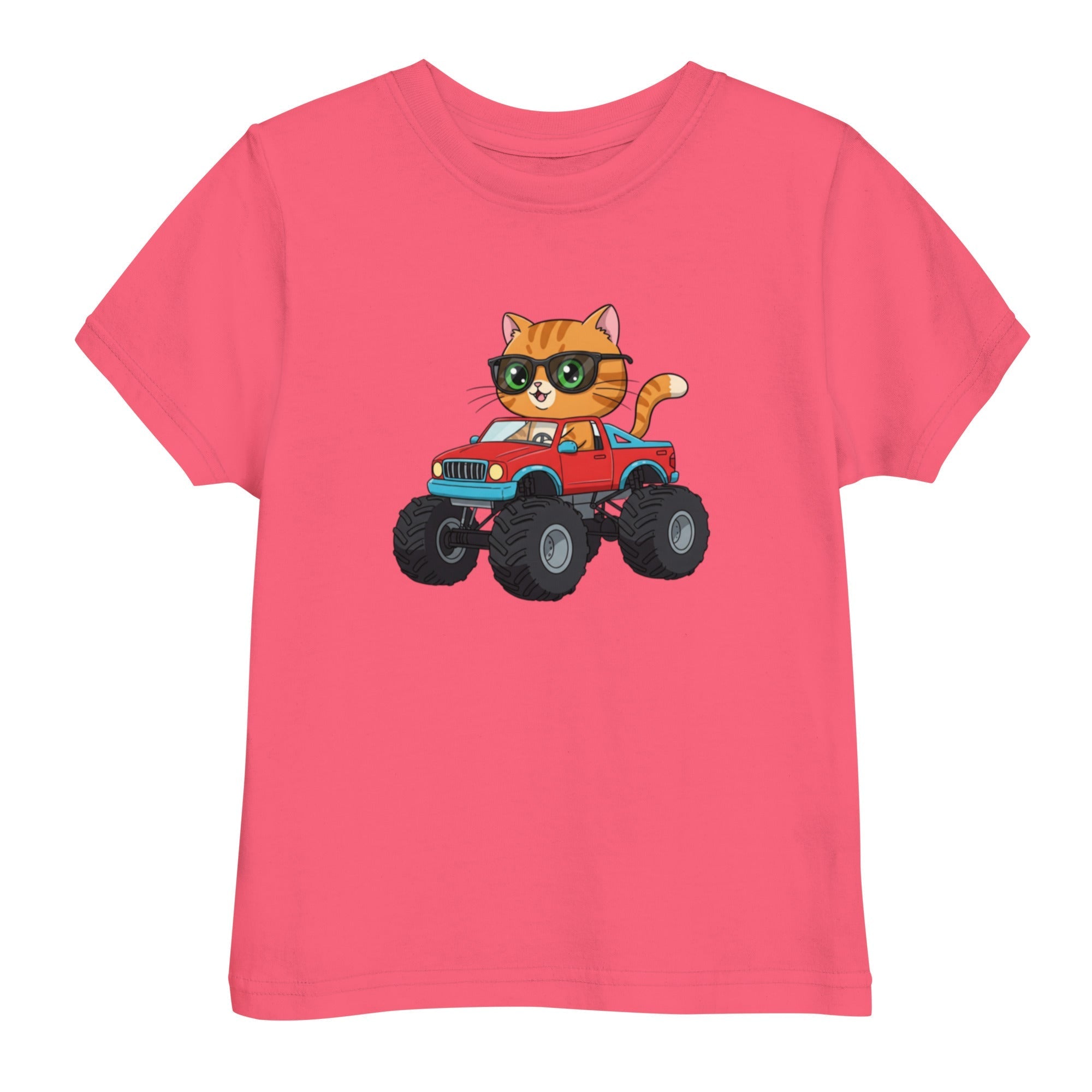 Jersey T-Shirt für Kleinkinder, Katze, Monstertruck - KinderMode Shop super angenehm Online Kaufen Bestellen Deutschland