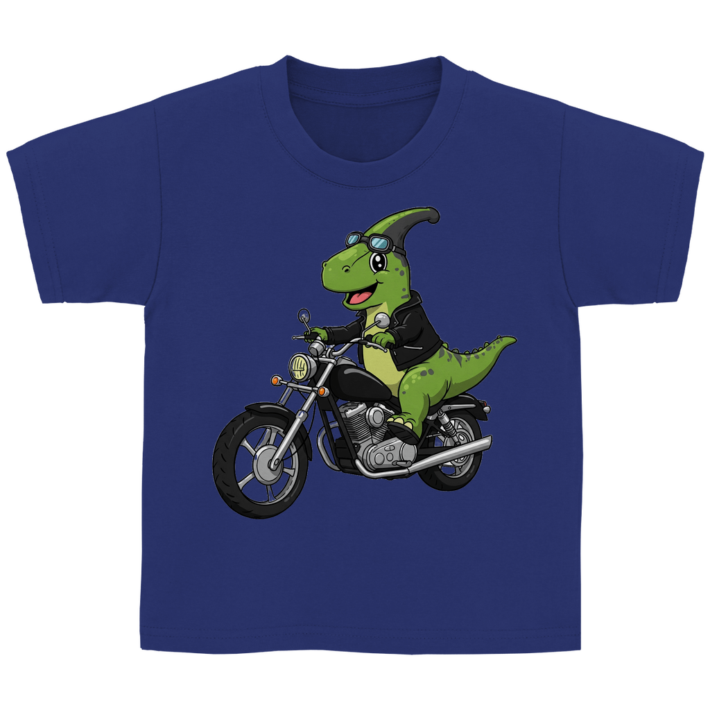 Kinder Basic Baumwolle T-Shirt - Dino Motorrad - KinderMode Shop super angenehm Online Kaufen Bestellen Deutschland
