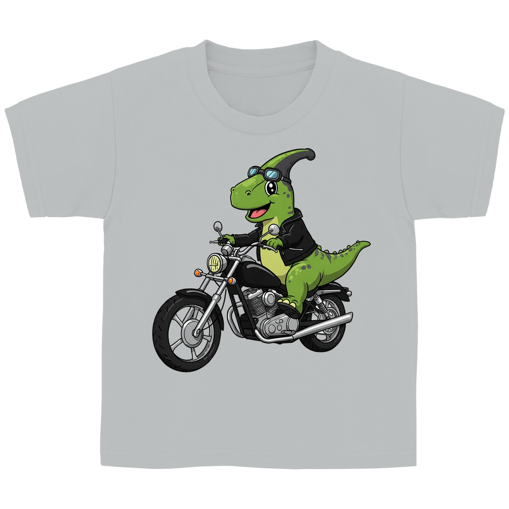 Kinder Basic Baumwolle T-Shirt - Dino Motorrad - KinderMode Shop super angenehm Online Kaufen Bestellen Deutschland
