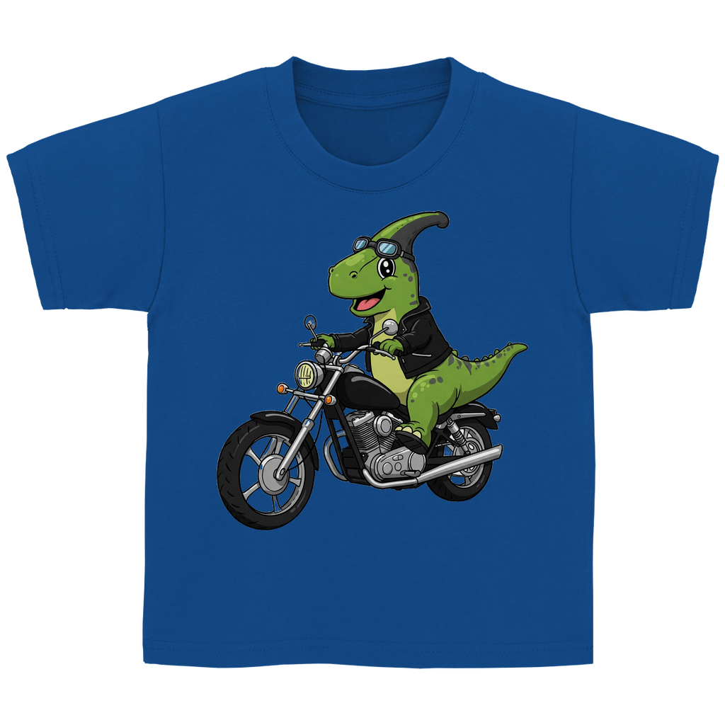 Kinder Basic Baumwolle T-Shirt - Dino Motorrad - KinderMode Shop super angenehm Online Kaufen Bestellen Deutschland