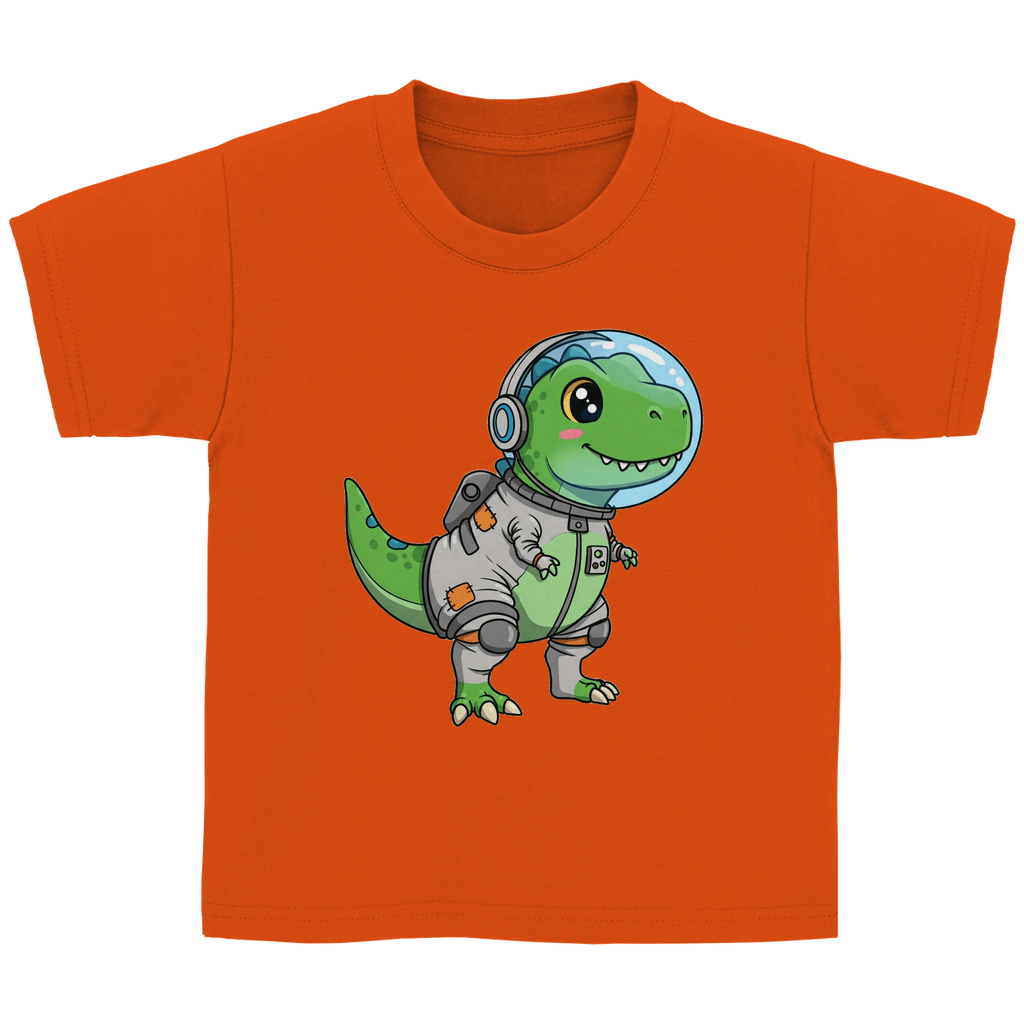 Kinder Basic Baumwolle T-Shirt - Dinosaurier Astronaut - KinderMode Shop super angenehm Online Kaufen Bestellen Deutschland