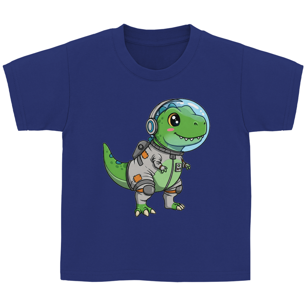 Kinder Basic Baumwolle T-Shirt - Dinosaurier Astronaut - KinderMode Shop super angenehm Online Kaufen Bestellen Deutschland