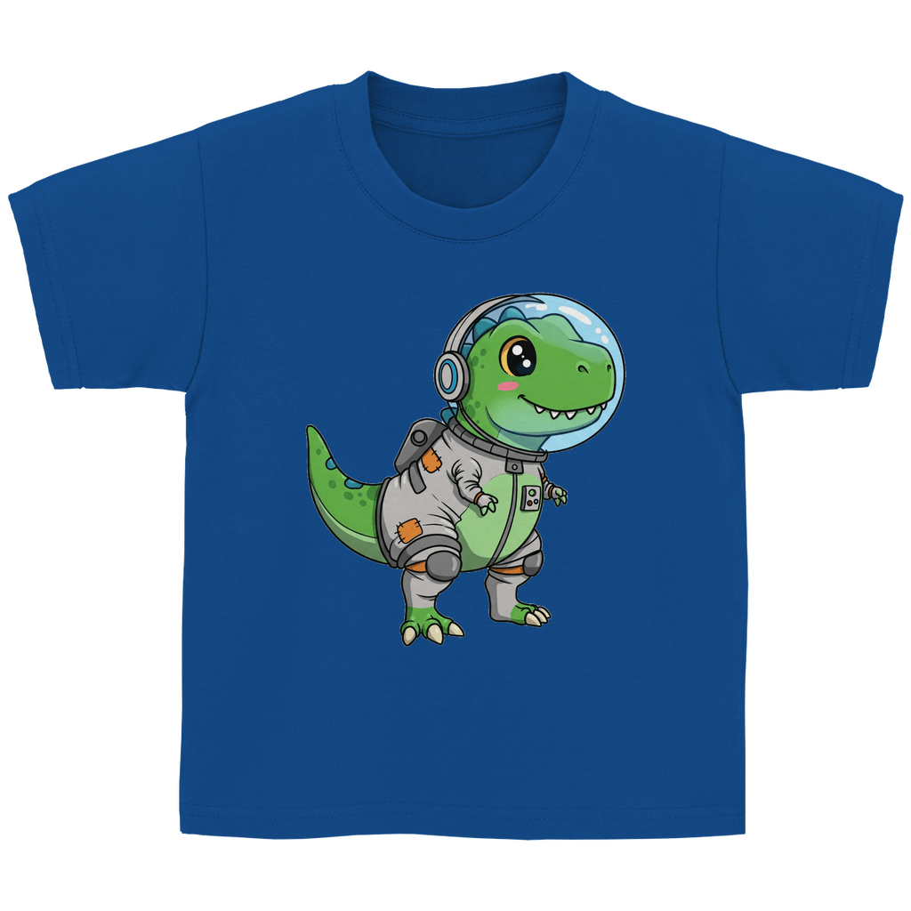 Kinder Basic Baumwolle T-Shirt - Dinosaurier Astronaut - KinderMode Shop super angenehm Online Kaufen Bestellen Deutschland