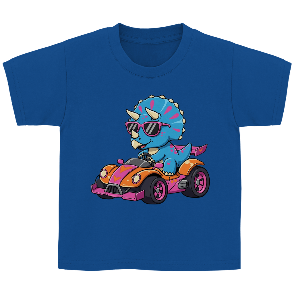 Kinder Basic T-Shirt Dinosaurier Rennwagen - KinderMode Shop super angenehm Online Kaufen Bestellen Deutschland