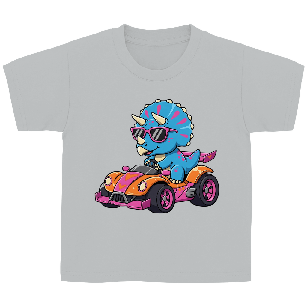 Kinder Basic T-Shirt Dinosaurier Rennwagen - KinderMode Shop super angenehm Online Kaufen Bestellen Deutschland