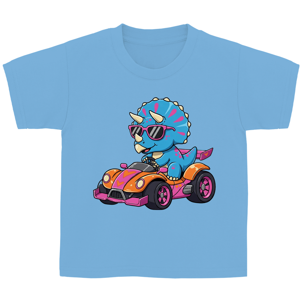 Kinder Basic T-Shirt Dinosaurier Rennwagen - KinderMode Shop super angenehm Online Kaufen Bestellen Deutschland