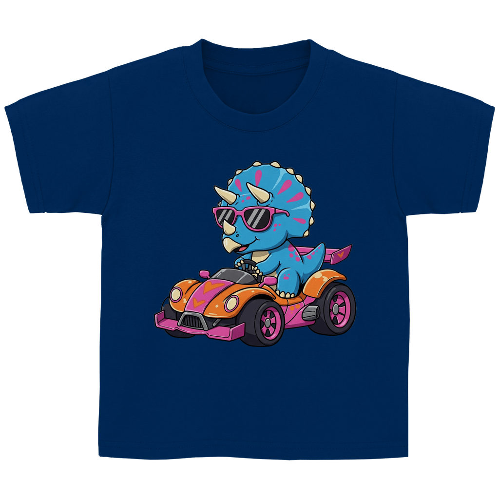 Kinder Basic T-Shirt Dinosaurier Rennwagen - KinderMode Shop super angenehm Online Kaufen Bestellen Deutschland
