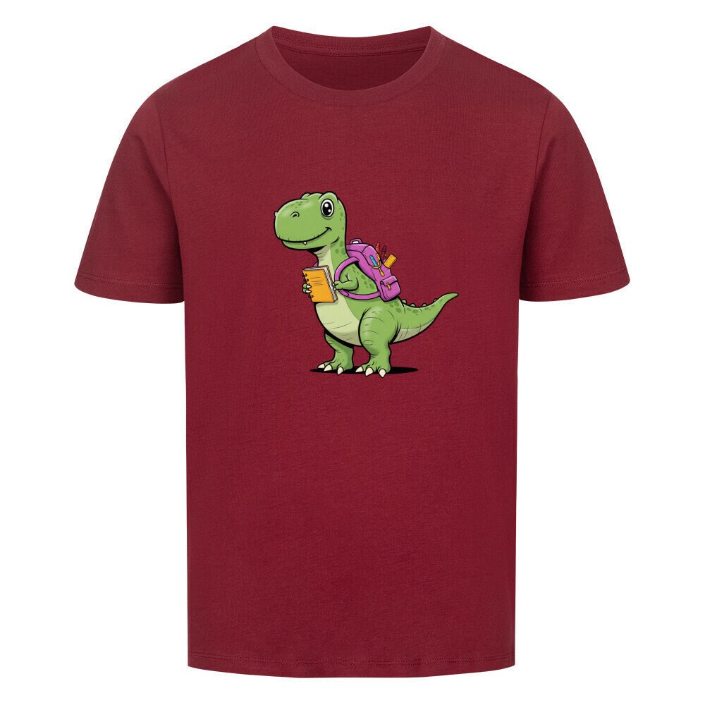 Kinder Baumwolle Premium Organic T-Shirt - Dino, Schule - KinderMode Shop super angenehm Online Kaufen Bestellen Deutschland