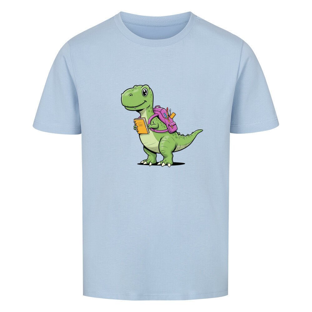 Kinder Baumwolle Premium Organic T-Shirt - Dino, Schule - KinderMode Shop super angenehm Online Kaufen Bestellen Deutschland