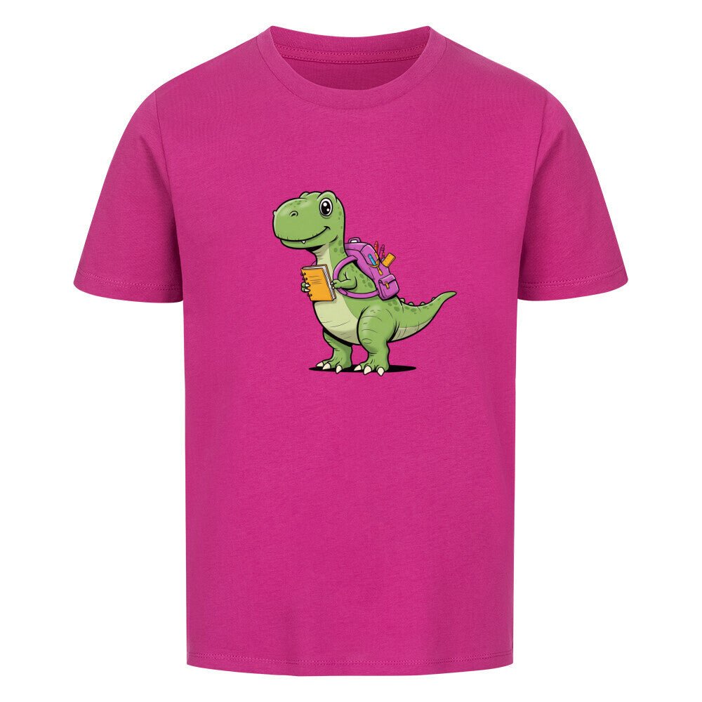 Kinder Baumwolle Premium Organic T-Shirt - Dino, Schule - KinderMode Shop super angenehm Online Kaufen Bestellen Deutschland