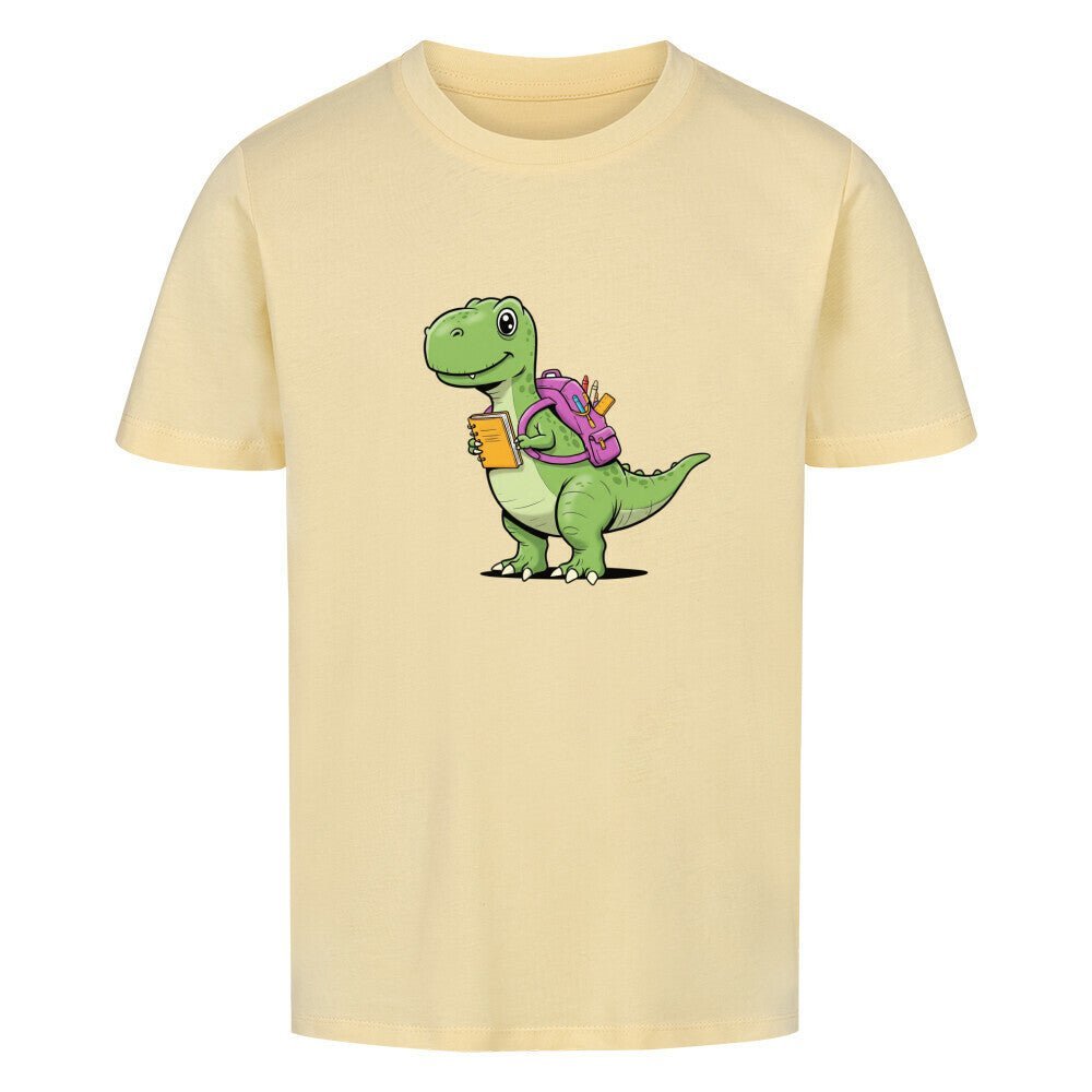 Kinder Baumwolle Premium Organic T-Shirt - Dino, Schule - KinderMode Shop super angenehm Online Kaufen Bestellen Deutschland