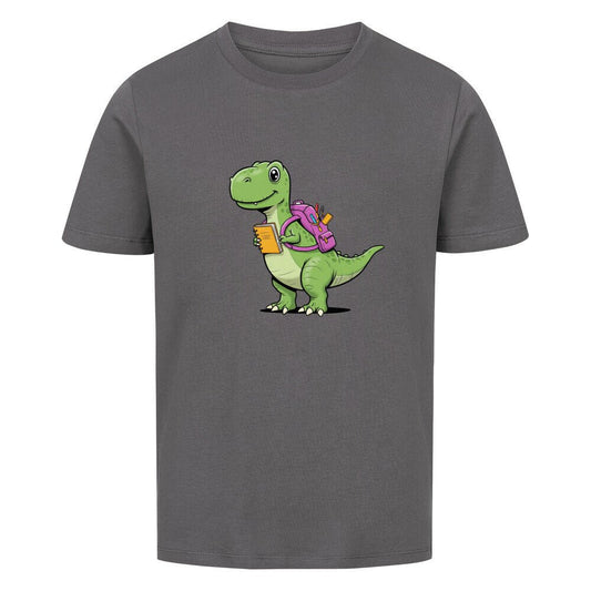 Kinder Baumwolle Premium Organic T-Shirt - Dinosaurier, Schule - KinderMode Shop super angenehm Online Kaufen Bestellen Deutschland