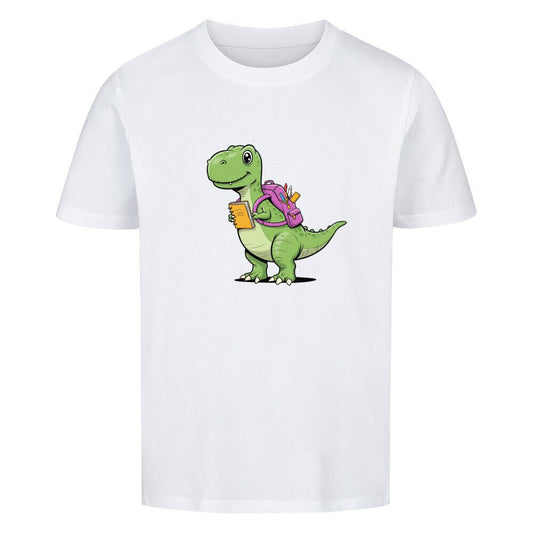 Kinder Baumwolle Premium Organic T-Shirt - Dinosaurier, Schule - KinderMode Shop super angenehm Online Kaufen Bestellen Deutschland