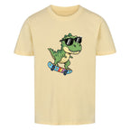 Kinder Bio Baumwolle T-Shirt - Dino auf Skateboard online bestellen kaufen