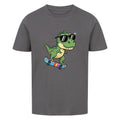 Kinder Bio Baumwolle T-Shirt - Dino auf Skateboard online bestellen kaufen