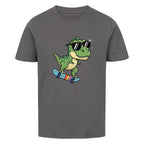 Kinder Bio Baumwolle T-Shirt - Dino auf Skateboard online bestellen kaufen