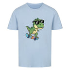 Kinder Bio Baumwolle T-Shirt - Dino auf Skateboard online bestellen kaufen