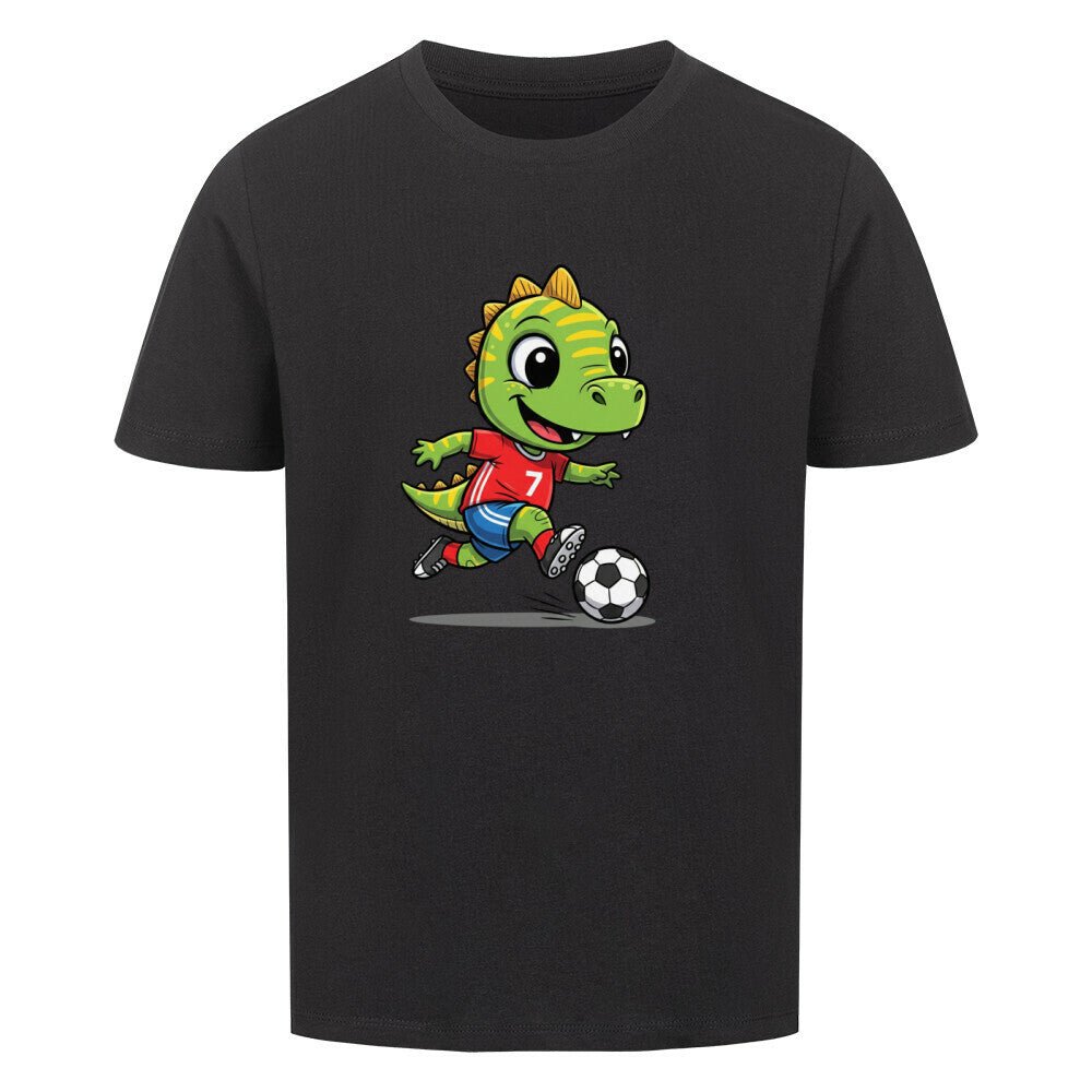 Kinder Bio Baumwolle T-Shirt - Dino Fußball - KinderMode Shop super angenehm Online Kaufen Bestellen Deutschland