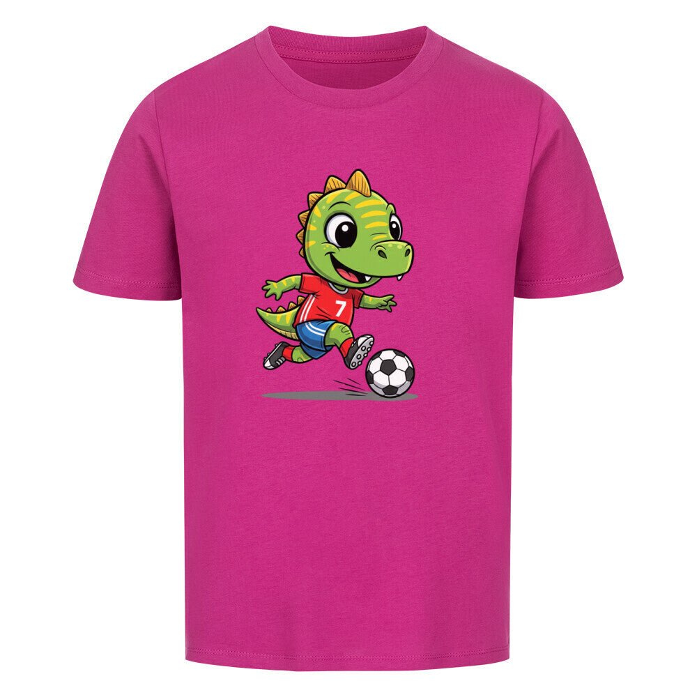 Kinder Bio Baumwolle T-Shirt - Dino Fußball - KinderMode Shop super angenehm Online Kaufen Bestellen Deutschland