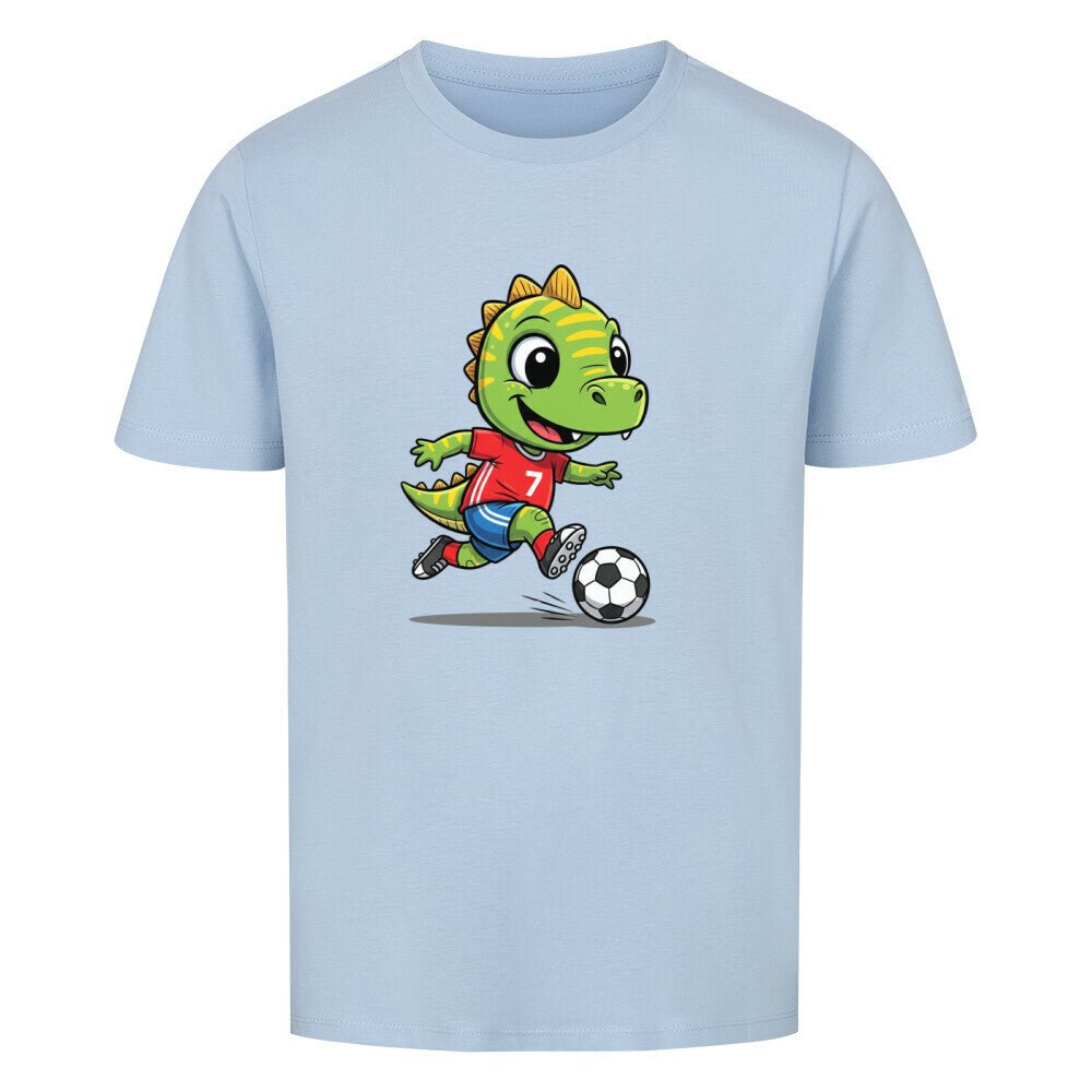 Kinder Bio Baumwolle T-Shirt - Dino Fußball - KinderMode Shop super angenehm Online Kaufen Bestellen Deutschland