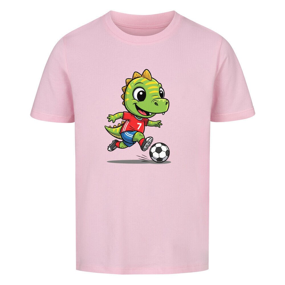Kinder Bio Baumwolle T-Shirt - Dino Fußball - KinderMode Shop super angenehm Online Kaufen Bestellen Deutschland