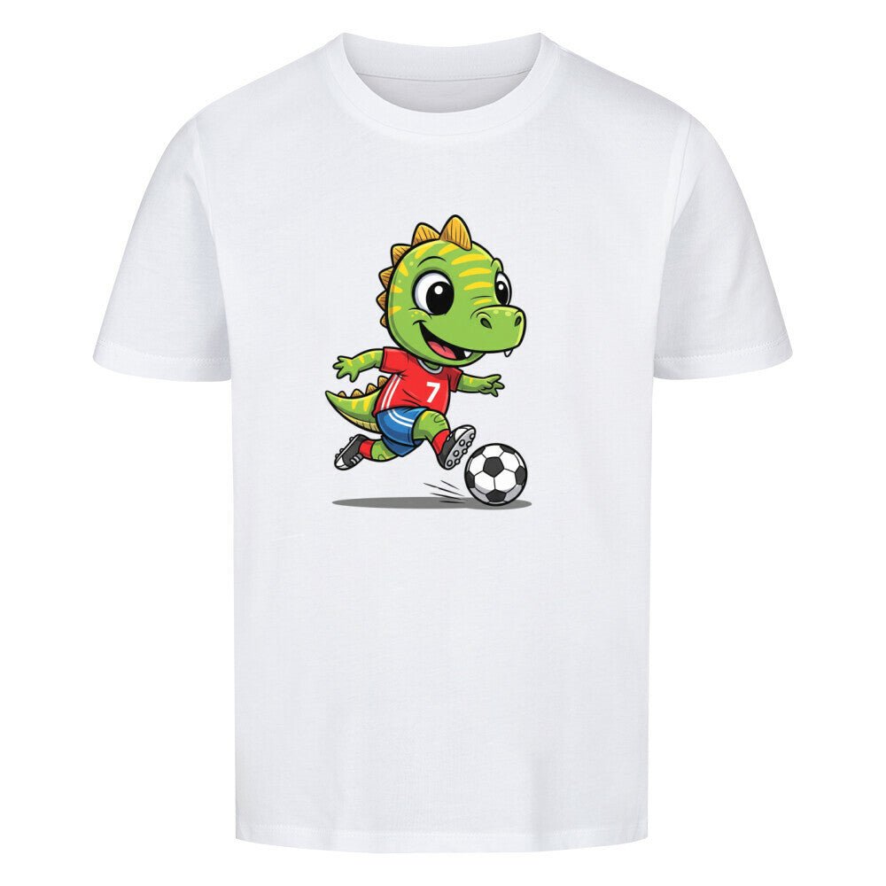 Kinder Bio Baumwolle T-Shirt - Dino Fußball - KinderMode Shop super angenehm Online Kaufen Bestellen Deutschland