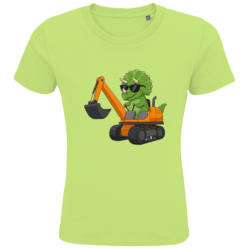 Kinder Bio Baumwolle T-Shirt - Dinosaurier Bagger online bestellen kaufen