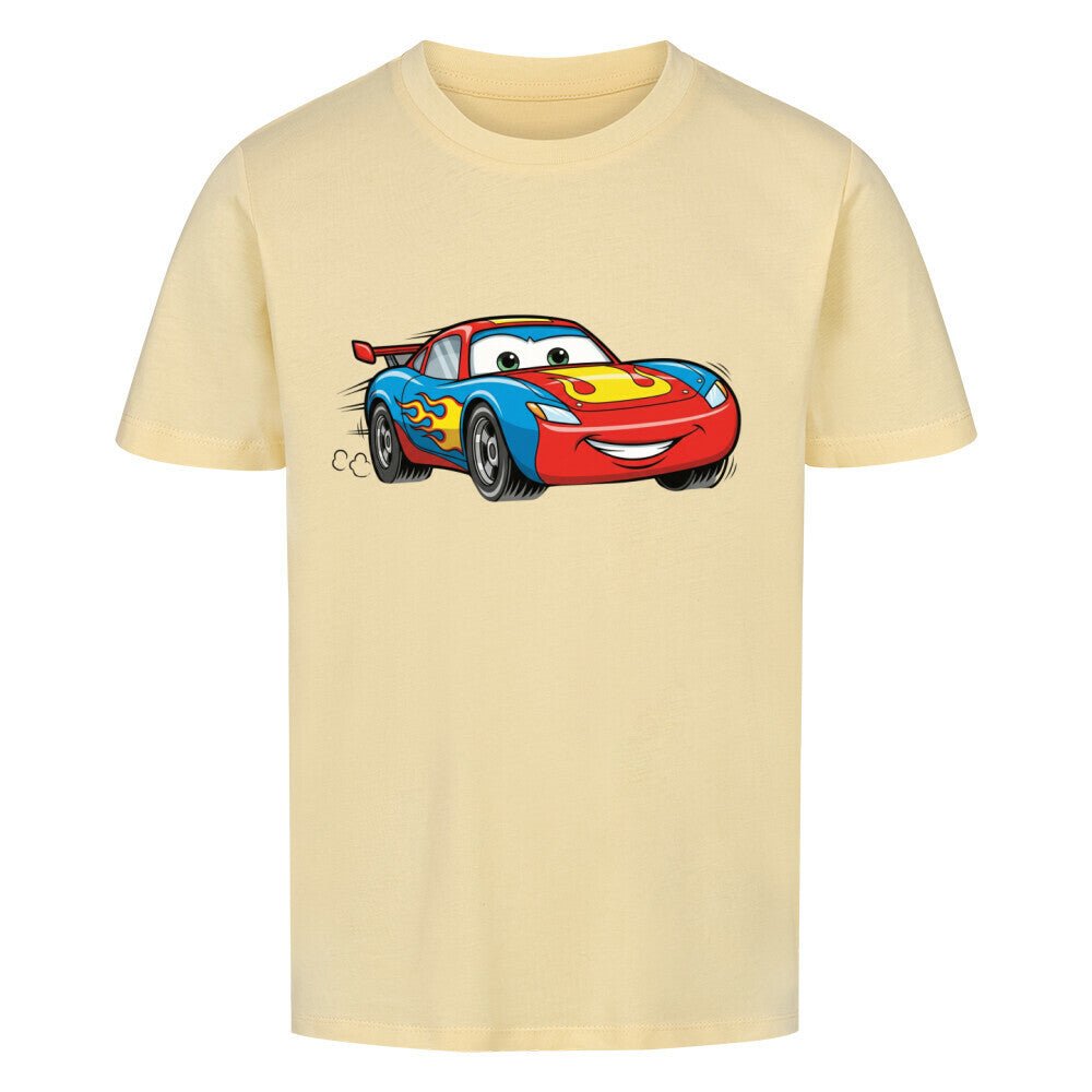 Kinder Bio Baumwolle T-Shirt - Rennwagen - KinderMode Shop super angenehm Online Kaufen Bestellen Deutschland