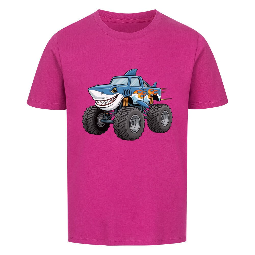 Kinder Bio Baumwolle T-Shirt - Shark Monstertruck - KinderMode Shop super angenehm Online Kaufen Bestellen Deutschland