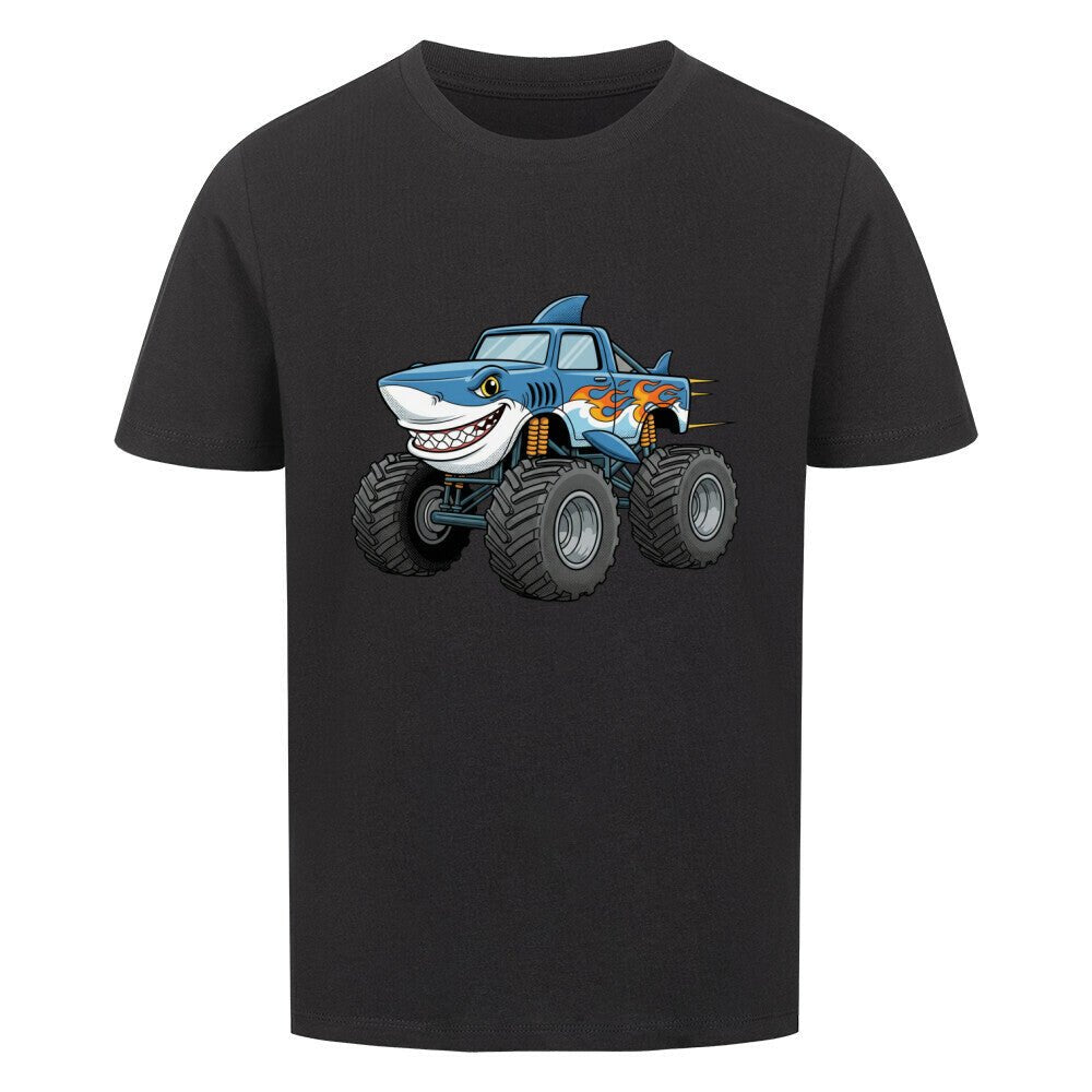 Kinder Bio Baumwolle T-Shirt - Shark Monstertruck - KinderMode Shop super angenehm Online Kaufen Bestellen Deutschland