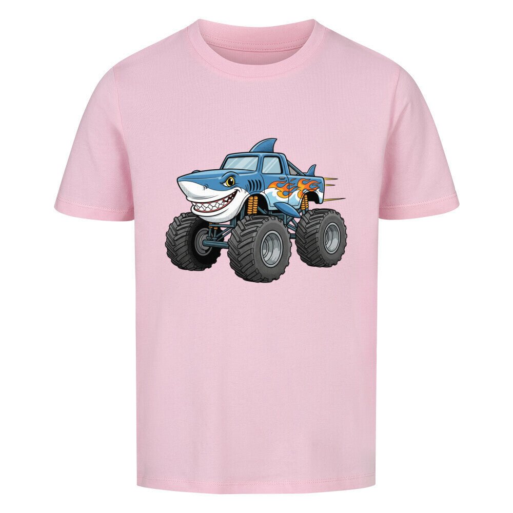 Kinder Bio Baumwolle T-Shirt - Shark Monstertruck - KinderMode Shop super angenehm Online Kaufen Bestellen Deutschland