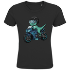 Kinder Bio T-Shirt - Dino auf Motorrad online bestellen kaufen