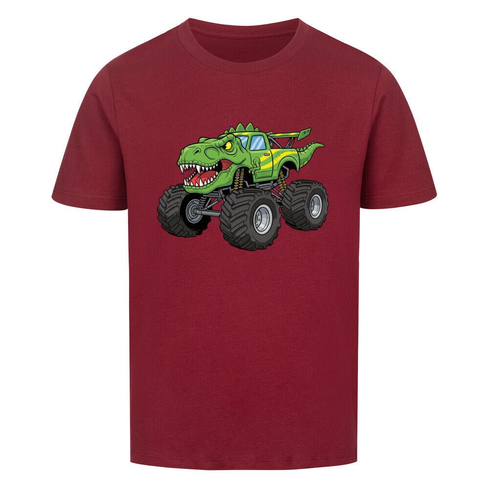 Kinder Premium Baumwolle T-Shirt - Cooler Dino Monstertruck - KinderMode Shop super angenehm Online Kaufen Bestellen Deutschland
