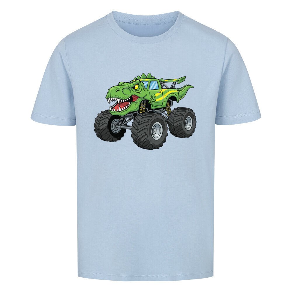 Kinder Premium Baumwolle T-Shirt - Cooler Dino Monstertruck - KinderMode Shop super angenehm Online Kaufen Bestellen Deutschland