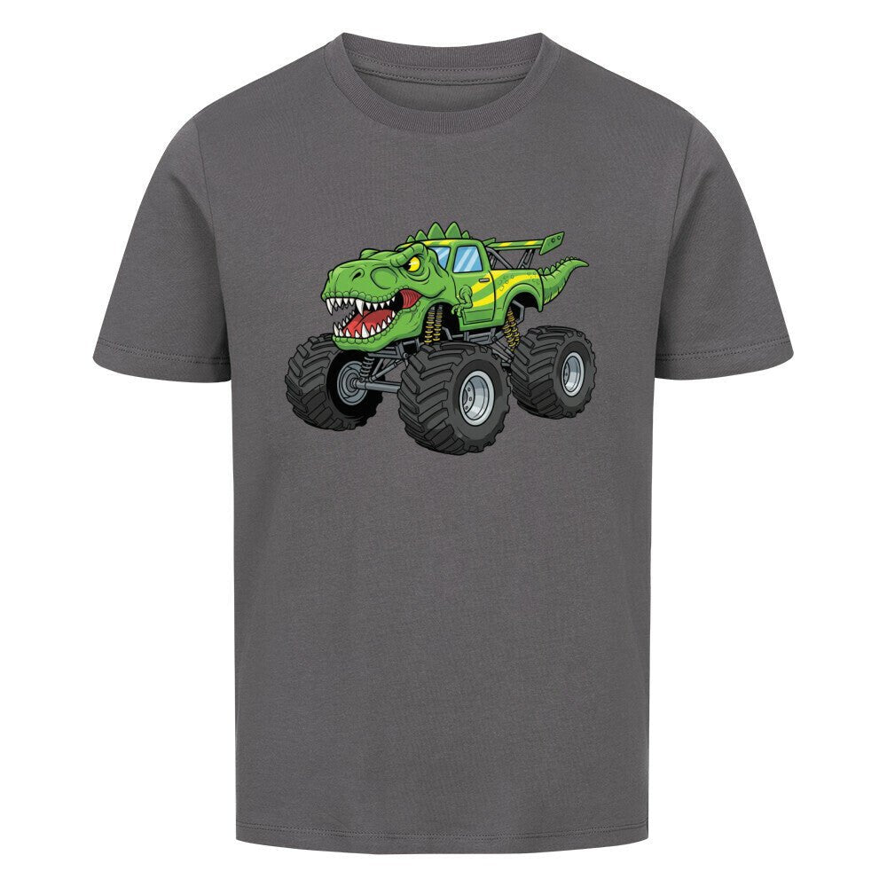 Kinder Premium Baumwolle T-Shirt - Cooler Dino Monstertruck - KinderMode Shop super angenehm Online Kaufen Bestellen Deutschland
