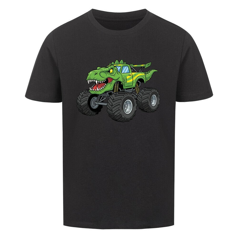 Kinder Premium Baumwolle T-Shirt - Cooler Dino Monstertruck - KinderMode Shop super angenehm Online Kaufen Bestellen Deutschland