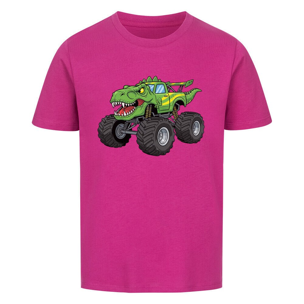 Kinder Premium Baumwolle T-Shirt - Cooler Dino Monstertruck - KinderMode Shop super angenehm Online Kaufen Bestellen Deutschland