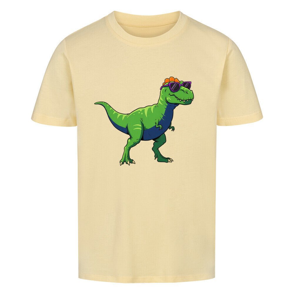 Kinder Premium Baumwolle T-Shirt - Cooler Dino - KinderMode Shop super angenehm Online Kaufen Bestellen Deutschland