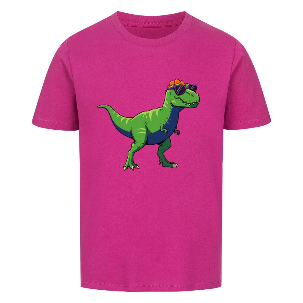 Kinder Premium Baumwolle T-Shirt - Cooler Dino - KinderMode Shop super angenehm Online Kaufen Bestellen Deutschland