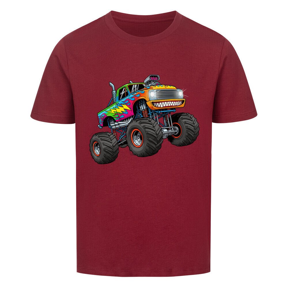 Kinder Premium Baumwolle T-Shirt - Cooler Monstertruck - KinderMode Shop super angenehm Online Kaufen Bestellen Deutschland