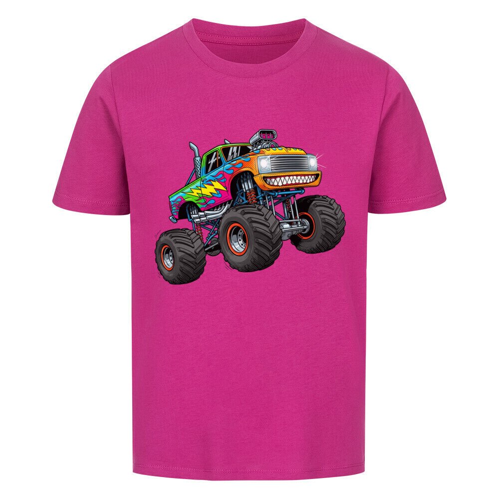 Kinder Premium Baumwolle T-Shirt - Cooler Monstertruck - KinderMode Shop super angenehm Online Kaufen Bestellen Deutschland